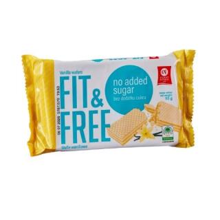 Wafle bez cukru z kremem waniliowym Fit&Free Cukry Nyskie 195 g