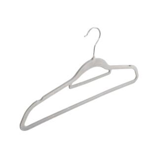 Wieszak na odzież plastikowy antypoślizgowy Donau HOME 60 sztuk, 44 x 23 x 0,5 cm szary