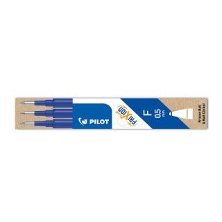 Wkład wymienny do piór wymazywalnych Pilot Frixion Ball i Clicker FR5 F, końcówka 0,5 mm, 3 sztuki niebieski