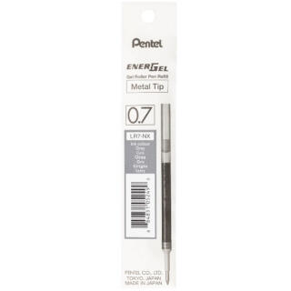 Wkład wymienny do pióra kulkowego Pentel EnerGel LR7, końcówka 0,7 mm szary