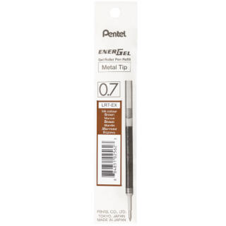 Wkład wymienny LR7 do pióra kulkowego Pentel EnerGel BL107 i BL77, końcówka 0,7 mm brązowy