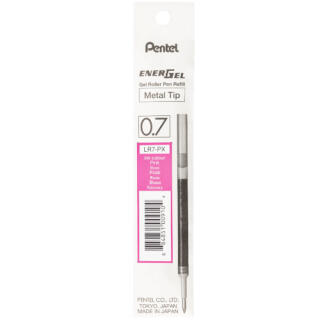 Wkład wymienny LR7 do pióra kulkowego Pentel EnerGel BL107 i BL77, końcówka 0,7 mm różowy