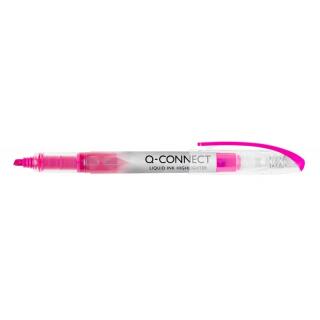 Zakreślacz z płynnym tuszem Q-Connect, końcówka 1 - 4 mm różowy