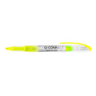Zakreślacz z płynnym tuszem Q-Connect, końcówka 1 - 4 mm żółty