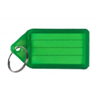 Zawieszki na klucze Q-Connect 55 x 30 mm, sztywne z etykietą opisową, 40 sztuk zielone