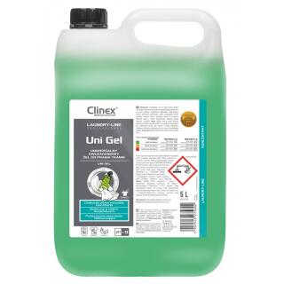 Żel do prania CLINEX Uni Gel, uniwersalny dwuzadaniowy żel do prania tkanin 5L