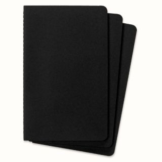 Zeszyt Moleskine Cahiers L 13x21 cm, 80 stron, gładki, tekturowa oprawa, 3 sztuki czarny