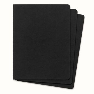Zeszyt Moleskine Cahiers XL 19x25 cm, 120 stron w linie, tekturowa oprawa, 3 sztuki czarny