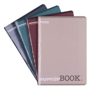 Zeszyt szkolny w kratkę A5 Office Products exerciseBOOK, miękka oprawa, 4 sztuki 96 kartek