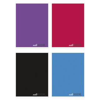 Zeszyt szkolny w kratkę A5 Office Products noteBOOK, miękka oprawa, 4 sztuki 80 kartek