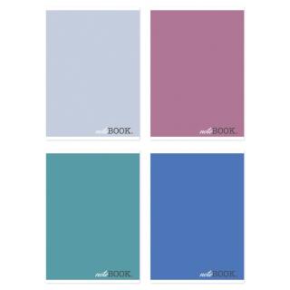 Zeszyt szkolny w kratkę A5 Office Products noteBOOK, miękka oprawa, 4 sztuki 96 kartek