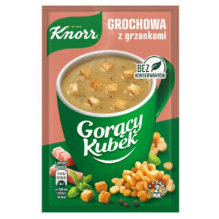 Zupa błyskawiczna Knorr Gorący Kubek Grochowa z Grzankami 21 g