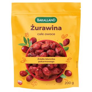 Żurawina suszona Bakalland, całe owoce 200g