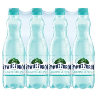 Żywiec Zdrój 0,5L x 12 sztuk, woda źródlana, w butelkach PET delikatnie musujący