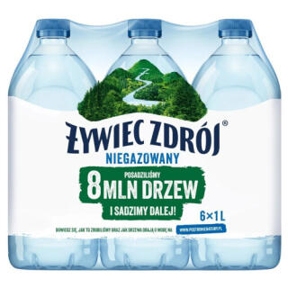 Żywiec Zdrój 1L x 6 sztuk, woda źródlana w butelkach PET niegazowana