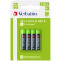 Akumulatorki Verbatim AAA HR03 1,2V, pojemność 950mAh, naładowane 4 sztuki