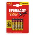 Baterie Eveready GOLD Alkaline from Energizer AAA LR03 1,5V, cienkie paluszki alkaliczne 4 sztuki