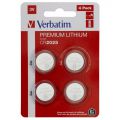 Baterie guzikowe Verbatim Premium Lithium CR2025 3V, litowe 4 sztuki