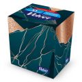 Chusteczki higieniczne 3-warstwowe białe Velvet Cube Style, w pudełku sześciennym 60 sztuk
