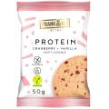 Ciastko Frank&Oli PROTEIN Żurawina & Wanilia 50 g, bez cukru, bez glutenu, bez laktozy 1 sztuka