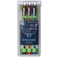 Cienkopisy Schneider Xpress, końcówka fibrowa 0.8 mm, zestaw w etui 3 kolory