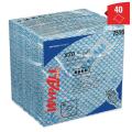 Czyściwo składane włókninowe Kimberly-Clark WypAll X70 Critical Clean 7516, niebieskie ściereczki 35 x 35 cm 40 sztuk