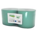 Czyściwo w rolce Lamix Green 9041, zielony papier makulaturowy 1-warstwowy 2 rolki x 250 m