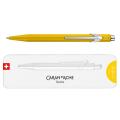 Długopis CARAN D'ACHE 849 Colormat-X w pudełku, wkład Goliath niebieski M żółta obudowa