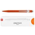 Długopis CARAN D'ACHE 849 Colormat-X w pudełku, wkład Goliath niebieski M pomarańczowa obudowa