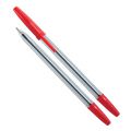 Długopis jednorazowy ze skuwką Office Products, 50 sztuk, końcówka 1,0 mm czerwony