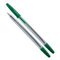 Długopis jednorazowy ze skuwką Office Products, 50 sztuk, końcówka 1,0 mm zielony