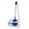 Długopis z przyklejaną podstawką na sprężynce Office Products, biała obudowa, końcówka 0,7 mm niebieski