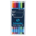 Długopis ze skuwką w etui Schneider Slider Edge gruba końcówka XB 6 kolorów