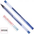 Długopis żelowy ze skuwką Office Products Classic, kartonik 50 sztuk, końcówka 0,7 mm niebieski