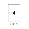 Etykiety uniwersalne papierowe białe APLI 100 arkuszy A4, samoprzylepne 105 x 148 mm