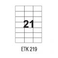 Etykiety uniwersalne papierowe białe APLI 100 arkuszy A4, samoprzylepne 70 x 42,4 mm