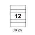 Etykiety uniwersalne papierowe białe APLI 100 arkuszy A4, samoprzylepne 97 x 42,4 mm