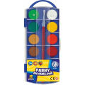 Farby akwarelowe Astra kolor 23,5 mm, pudełko z eurozawieszką 12 kolorów