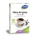 Filtry do kawy rozmiar 2 Stella, brązowe 50 sztuk