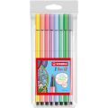 Flamastry Stabilo Pen 68 Pastel, pastelowe, zestaw w etui
 8 kolorów