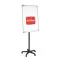 Flipchart mobilny na kółkach  Bi-Office, tablica suchościeralna - magnetyczna, wymiary 70x102 cm, z półką z półką na akcesoria