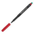 Foliopis permanentny Faber Castell Multimark OHP S 1523, z gumką, końcówka 0.4 mm czerwony