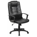Fotel biurowy elegancki tapicerowany ekoskórą Corsica Office Products, obrotowy z mechanizmem TILT czarny