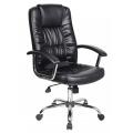 Fotel biurowy elegancki tapicerowany ekoskórą Cyprus Office Products, obrotowy z mechanizmem TILT czarny
