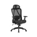 Fotel biurowy obrotowy z siatkowym oparciem i sidziskiem Kalamos Office Products czarny