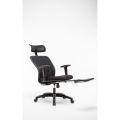 Fotel biurowy z zagłówkiem i piankowym siedziskiem Zakynthos Office Products, obrotowy czarny