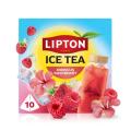 Herbata owocowa do parzenia na zimno Lipton Ice Tea Malina Hibiskus, torebki piradmidki bez sznureczków 10 torebek