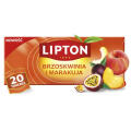 Herbata owocowa Lipton Brzoskwinia i Marakuja, torebki ze sznureczkami 20 torebek