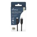 Kabel USB-C 3.2 MediaRange Charge & Sync 100W, szybka ładowarka 1,2 m czarny