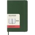 Kalendarz książkowy format 9x14 cm dzienny 2027 Moleskine Classic Planner Pocket, oprawa miękka myrtle green